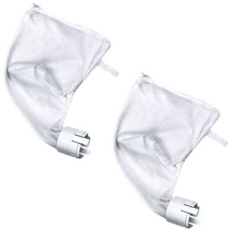 Lot de 2 sacs filtrants zippés de rechange pour  380, fermeture éclair à 360 degrés Blanc (1/5)