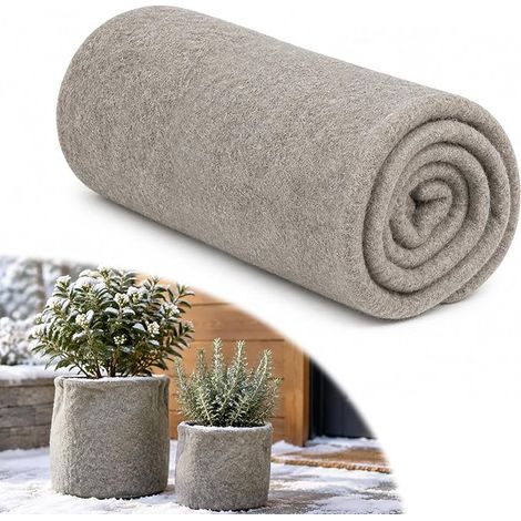 Tapis laine de mouton non traitée 50 × 500 cm 100 % laine de mouton contre escargots feutre de laine laine isolante tapis de protection biologique dégradable pour parterres surélevés (1/5)