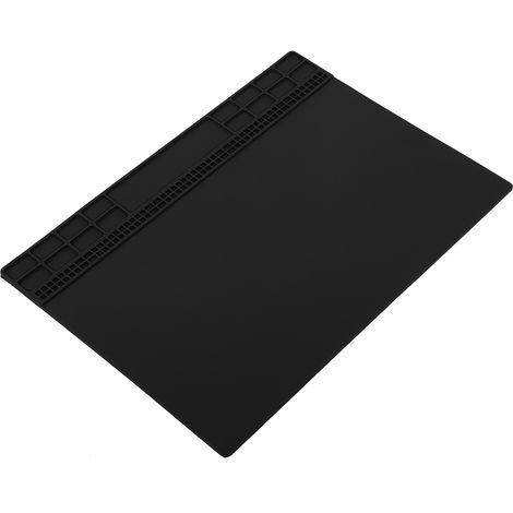 Mobile phone and computer repair table heat insulation pad silicone pad high temperature resistant anti-static screw storage mat 3502504mm black (1/5)