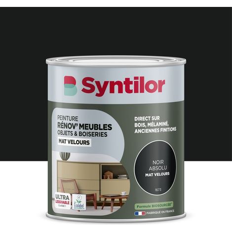 Pintura para renovación de muebles y objetos SYNTILOR, negro absoluto terciopelo, 1 litro. SYNTILOR (1/5)