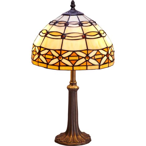 Mittlere Tischlampe in Form eines Sockels mit einem Durchmesser von 30 cm, Serie Elfenbein