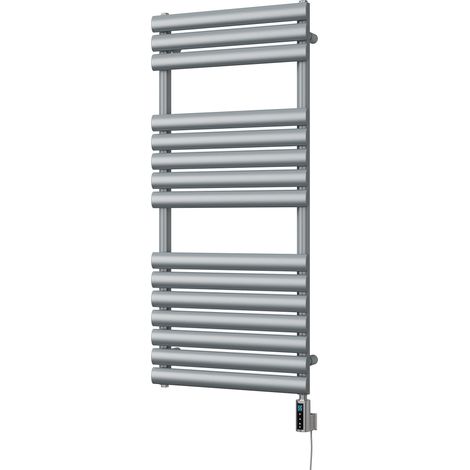 Omeara - Silver Electric Towel Rail H1120mm x W500mm 600w Thermostatic WIFI (1/3)