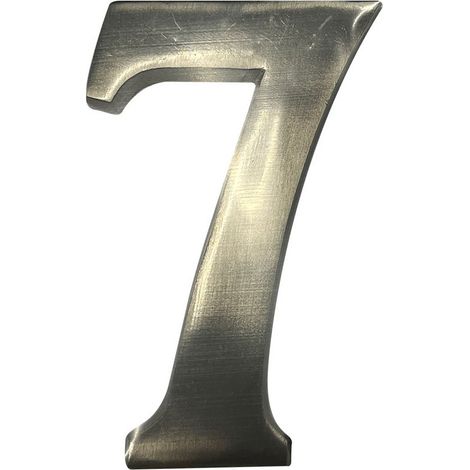 Numéro Maison 7 Nickel Mat Design Moderne, Fixation Invisible - Edm