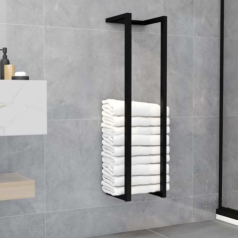 Toallero de hierro negro 25x20x95 cm vidaXL