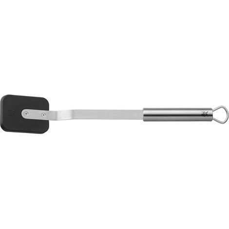 WMF BBQ Grillbürste Lang 43 x 7 cm Spazzole per la Pulizia del Barbecue, Testa Intercambiabile in Ottone, Acciaio Inox 18/8 (1/4)