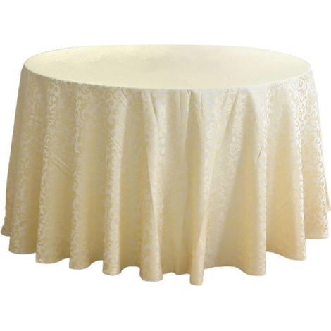 Nappe ronde en polyester, anti-taches, lavable en machine, bords nets, protection de table pour la maison ou la salle à manger, diamètre 70,87 ou 86,61 pouces (1/5)