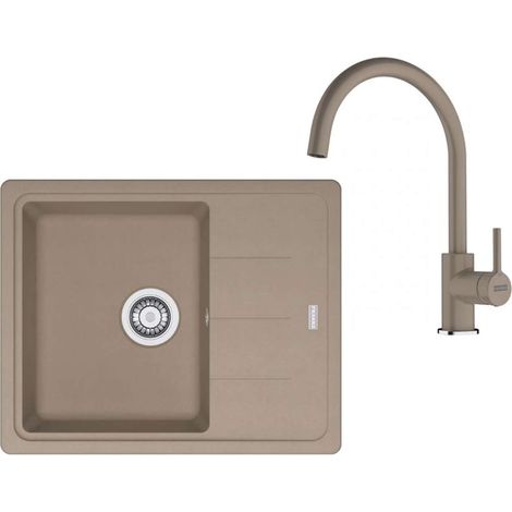 Franke Set - Set da cucina G278KA, lavello in fragranite BFG 611-62 e miscelatore FC 6018.424, cashmere 114.0700.800