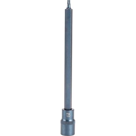 Douille D'embout de Tournevis, Embout de Tournevis étoile 1 / 2in Douille Carrée S2 Matériel en Acier Allié Outil Lueur Environ 200mm pour Clé(T25),manche (1/5)