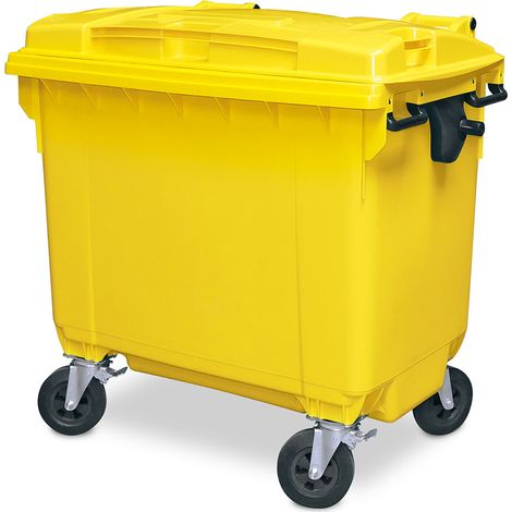 BRB Müllcontainer/MGB 660 Liter, EN 840-6, BxTxH 1360x765x1235 mm (gelb)
