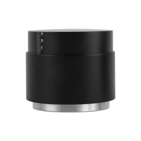 Dispensador y prensador de café 3 en 1, herramienta ajustable para dispensar espresso, apto para filtros de papel portátiles de 51 mm, base roscada negra. (1/5)