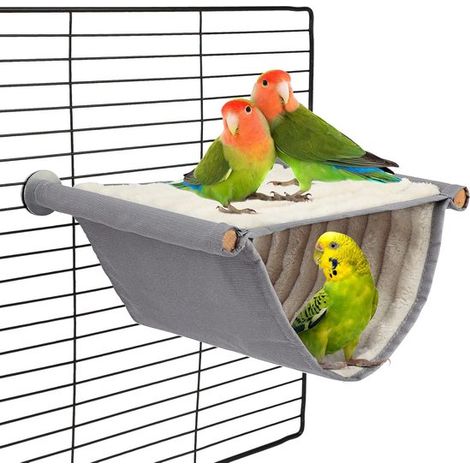 Hamaca para pájaros de dos niveles - Gris (1/2)