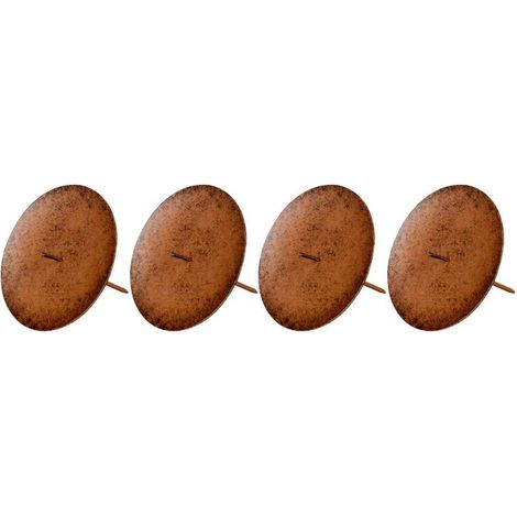 POSIWIO Adventskranz - Kerzenhalter Braun Ø 9 cm im 4er Pack - Metall (1/3)
