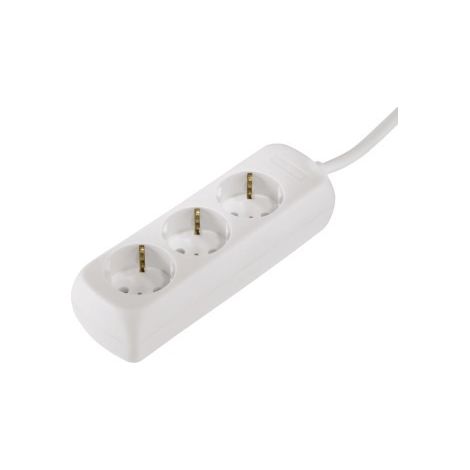 Panneau de distribution - HAMA - 30381 - 3 sockets - 1.4m - Blanc - Anti-choc
