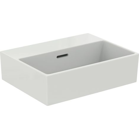 Lavabo de mano EXTRA 450x350x150mm blanco con IdealPlus sin orificio para grifería, con rebosadero IDEAL STANDARD (1/5)