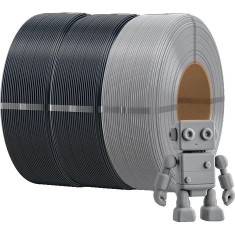 Filamento per stampante 3D, elevata resistenza, minore quantità di filamento necessaria, PETG 2BK 1GY (1/2)