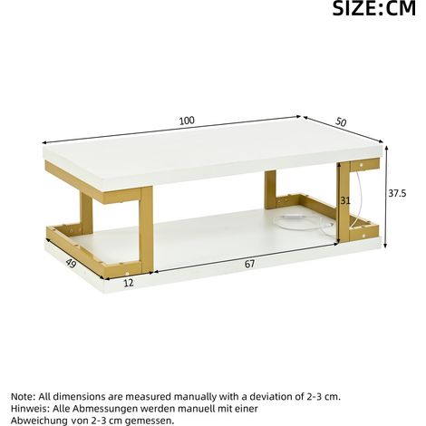 Modulares Sofa aus MDF in Weiß 100 x 50 x 37.5 cm HOMAIRE (1/5)