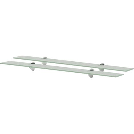 vidaXL Mensole Galleggianti 2 pz in Vetro 90x20 cm 8 mm (1/5)
