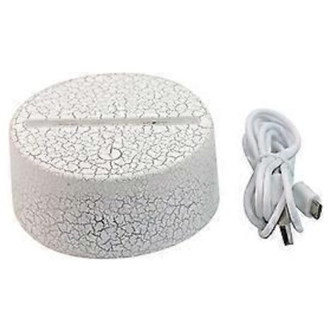 Lampe de bureau LED à veilleuse tactile avec base fissurée