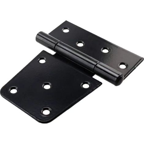 Robuste Falttürscharniere, 4 Stück, T-Scharniere, schwarz, für Holztüren, Gartentor, Außenscharniere