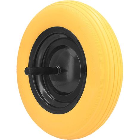 Ruota piena per carriola per edilizia e giardinaggio, uso professionale e domestico antiforatura (1/4)