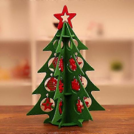 Décorations de Noël à faire soi-même, sapin de Noël en feutrine 3D, fournitures de Noël (1/4)