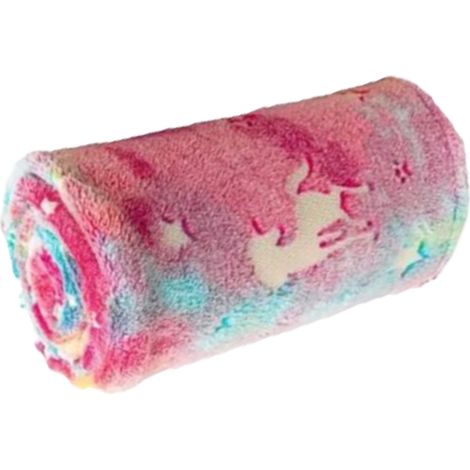 Couverture en flanelle lumineuse double face à motifs animaux colorés pour le bureau (1/5)