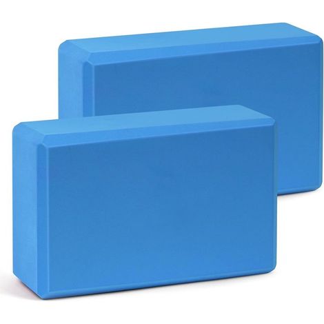 Lot de 2 Blocs de Yoga, Brique Yoga EVA de Haute Densité, Briques de Mousse de Fitness, Briques Professionnelle, pour Pilates, Étirement, Méditation, Accessoires de Fitness, 23  15  8cm (1/5)