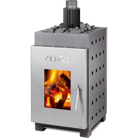 FinTec SKULT Holz-Saunaofen 13,9 kW holzbefeuerter Saunaofen mit BImSchV 2 (1/5)