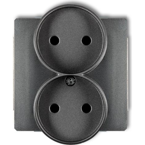 Deco Doppelsteckdose b/u Graphit 11DGPR-2p