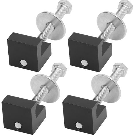 Kit de fixation pour boîte à outils de pick-up : crochets en J, clips robustes en aluminium, installation sans perçage. (1/5)