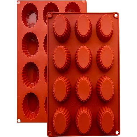1 Moule En Silicone, 12 Cavités, Revêtement Antiadhésif, Pour Muffins, Brownies, Gâteaux, Pâtisserie (1/5)