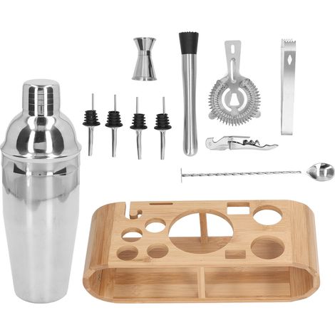12-teiliges Barkeeper-Set aus Edelstahl, 750 ml auslaufsicherer und leicht zu reinigender Cocktailshaker (1/5)