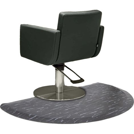 Salonbodenmatte, 150 x 90 cm, halbrunde Form, Dicke 1,6 cm, Ausschnittdurchmesser 64 cm, Marmor Blau (1/5)