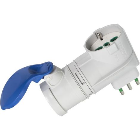 Adaptador Toma Azul 16A + Bypass 16A + Schuko FME 2P+T 16A IP44 (1/5)