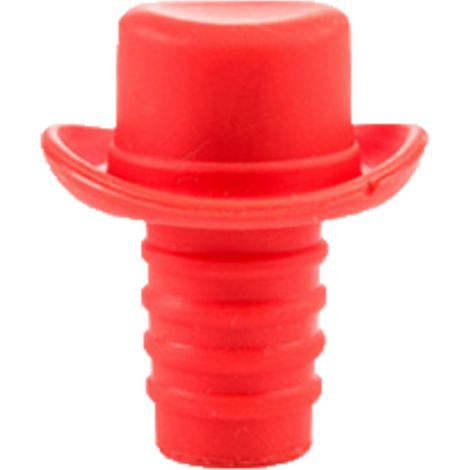 Bouchon de bouteille en silicone rouge A1939, petit chapeau de bière, bouchon à vin, bouchon de bouteille décoratif (Rouge)