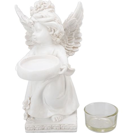Porte-bougie Ange Luminaire Décoratif Léger et Robuste pour Table Salle à Manger Balcon Type Gauche (1/5)
