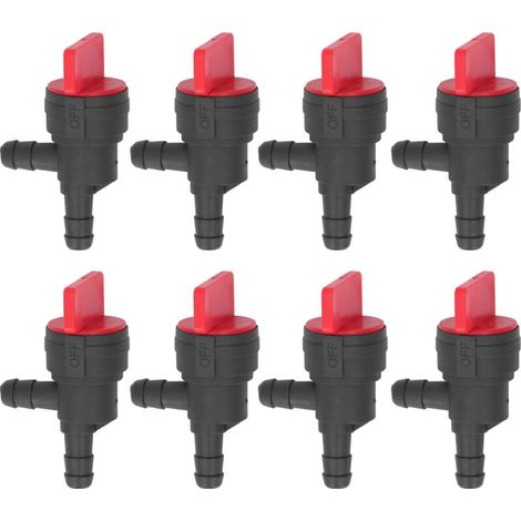 Lot de 8 Robinets d'Arrêt de Carburant à 90 Degrés 1/4" pour Pompe à Essence-KZQ