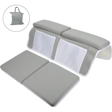 Tapis de genoux rectangulaire en néoprène gris clair pour piscine extérieure et coussin de douche salle de bain intérieure (1/5)