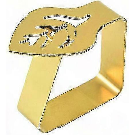 4 goldene Tischdeckenklammern aus Edelstahl, 4,6 cm, 4er-Set zur sicheren Befestigung Ihrer Tischdecke (1/5)