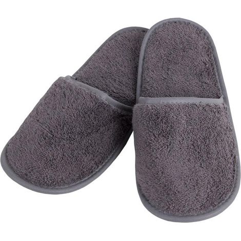 ZAPATILLAS BAÑO GRIS ANTRACITA MODELO PIEDRA TALLA.L