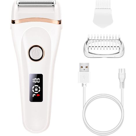 Rasoir électrique rechargeable 3 en 1 pour femmes, humide et sec, pour le corps et les jambes (1/2)