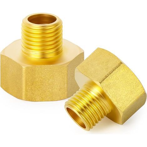 2 pièces adaptateur de réducteur de tuyau en laiton, 1/2 "BSP femelle à 1/4" BSP connecteur mâle (1/4)