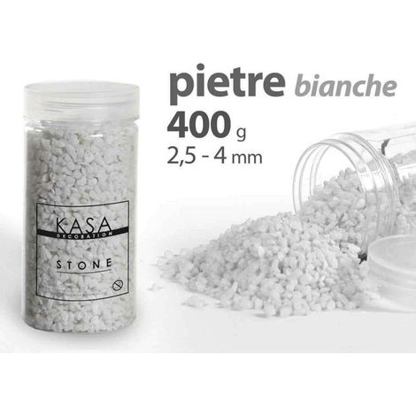 Trade Shop - DEKOSTEINE VASE PFLANZEN DECOUPAGE WEISS 400 G 2,5-4 MM 735639 - (1/2)