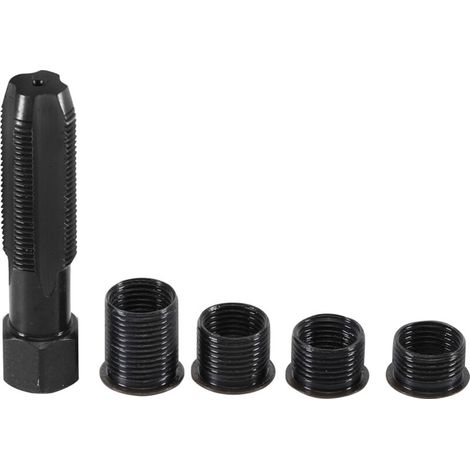 M14 Zündkerzengewinde-Reparatursatz – HSS-Gewindebohrer – 16-mm-Sechskantantrieb – Gewindeeinsätze 9,7 bis 19,1 mm – Automaster
