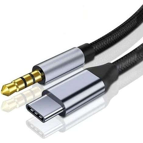 Câble Aux USB C, Adaptateur Jack Type C Mâle vers 3.5mm Mâle, Rallonge Audio pour Autoradio, Haut-Parleur, Casque Samsung Galaxy S21 S20 Ultra S20+ Plus 5G, Note 20/10, Pixel 4/3 XL (1/5)