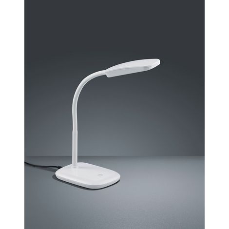 Lampada Tavolo Studio Led Flessibile Touch Dimmer Bianco 36cm Boa GD Trio (1/3)