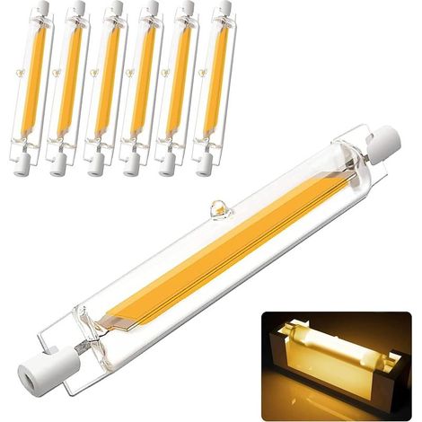 Ampoule LED R7S 78mm 10W équivalent à Ampoule Halogène 100W,Tube R7S LED Lumière Blanc Naturel 4500K,1000LM avec Large Angle de Faisceau 360°Dimmable,Pas de Scintillement,Paquet de 6 (110V Blanc Natur (1/5)