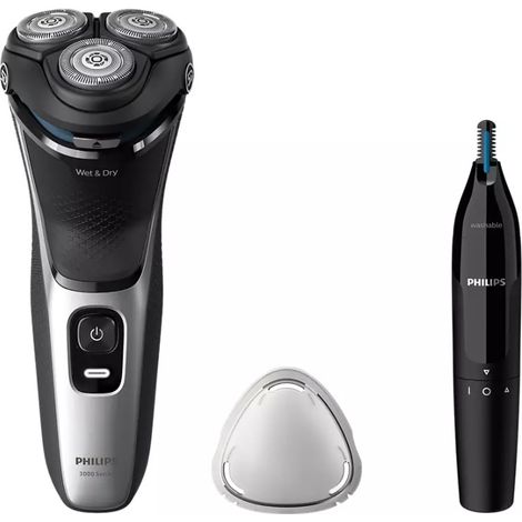 Philips S3143/02 rasoio elettrico Rotazione Trimmer Nero, Argento (1/5)