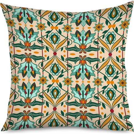 Housse de Coussin with motifs pompons, bohème ludique (1/5)