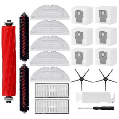 BARKBUSTERS Pièces détachées pour aspirateur Roborock S7 MaxV Ultra/S7 Pro Ultra : brosse principale, filtre HEPA, lingette et sacs à poussière (1/5)